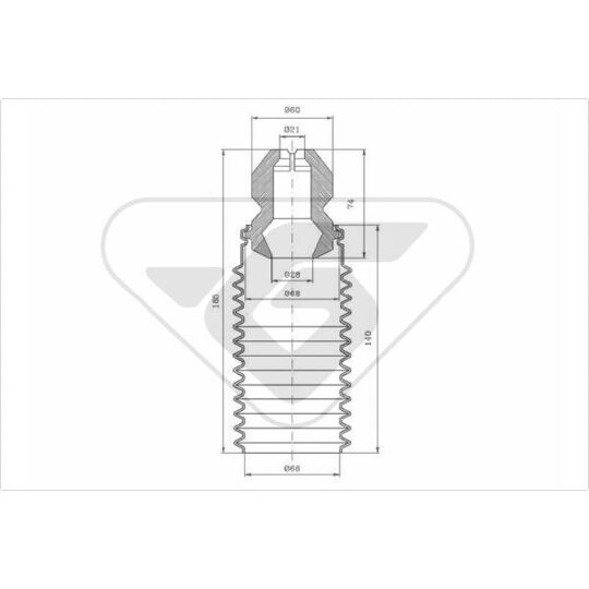 KP058 - Dust Cover Kit, shock absorber 