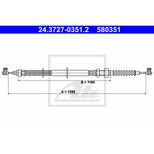 24.3727-0351.2 - Cable, parking brake 