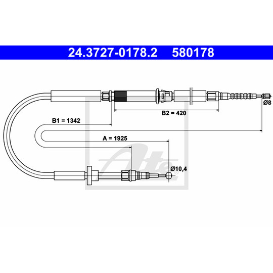 24.3727-0178.2 - Cable, parking brake 
