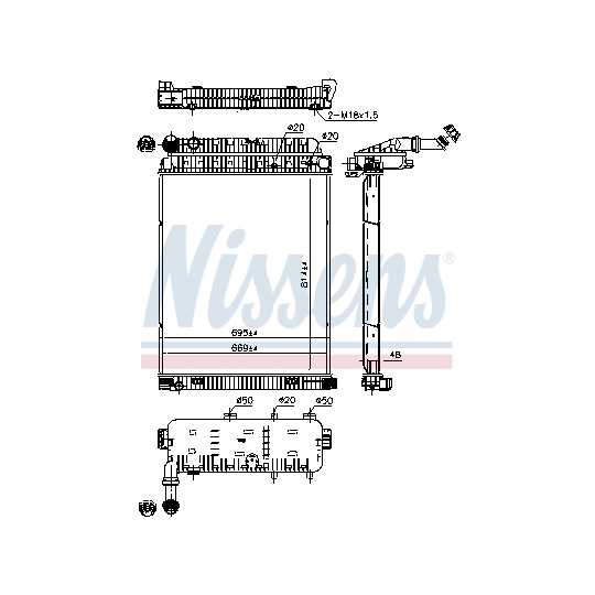 62648 - Radiaator, mootorijahutus 