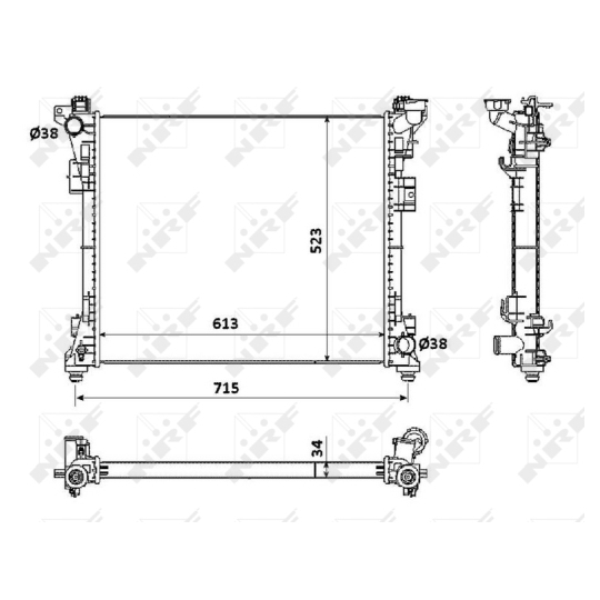 53900 - Radiator, engine cooling 