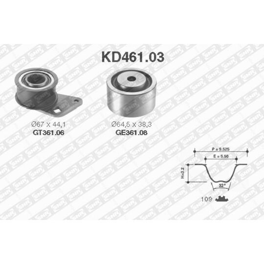 KD461.03 - Timing Belt Set 