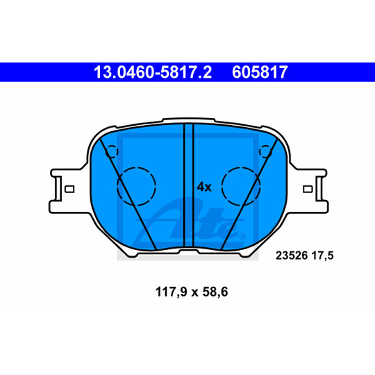 13.0460-5817.2 - Brake Pad Set, disc brake 