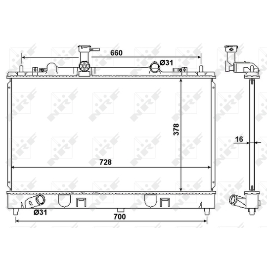 53383 - Radiaator, mootorijahutus 