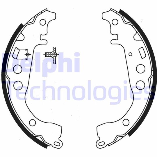 LS1854 - Brake Shoe Set 