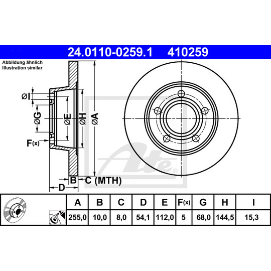 24.0110-0259.1 - Bromsskiva 