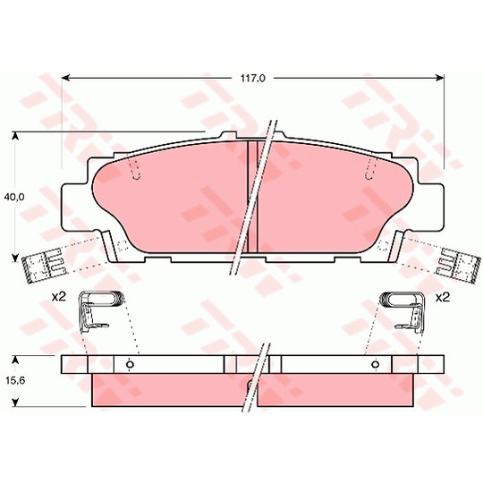 GDB1257 - Brake Pad Set, disc brake 