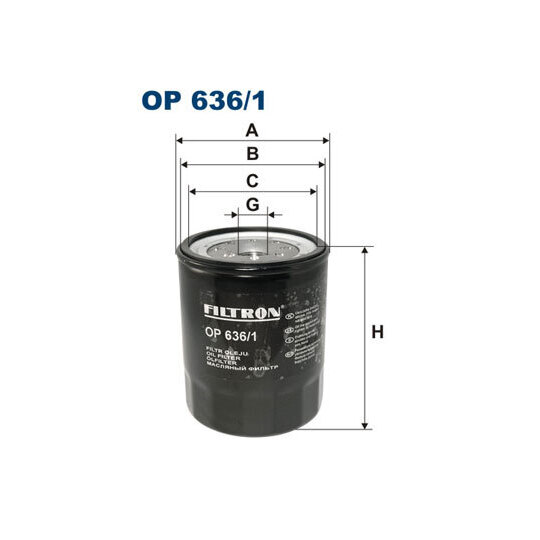 OP 636/1 - Oil filter 