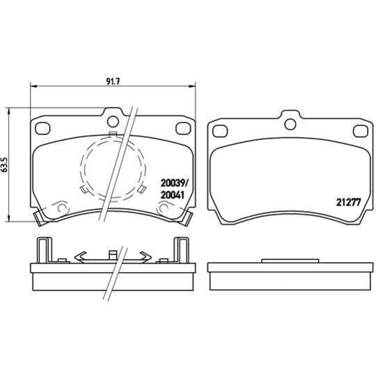 P 49 007 - Brake Pad Set, disc brake 