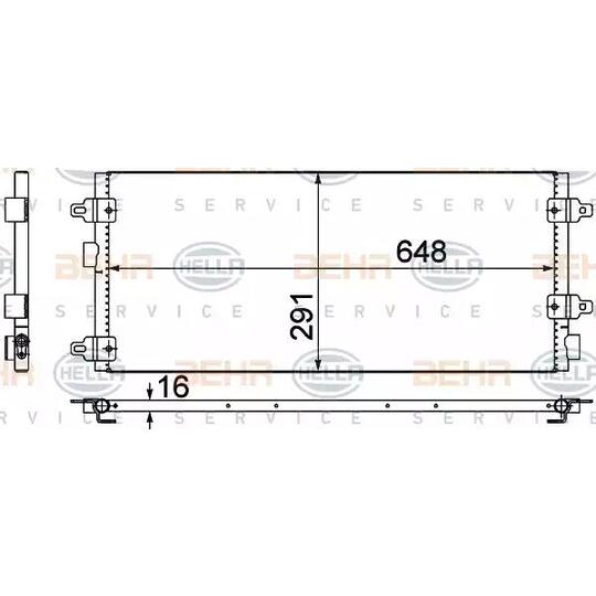 8FC 351 306-041 - Kondensor, klimatanläggning 