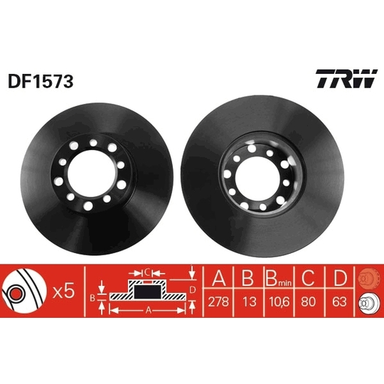 DF1573 - Brake Disc 