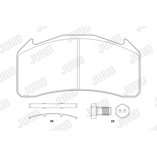 2913609560 - Brake Pad Set, disc brake 