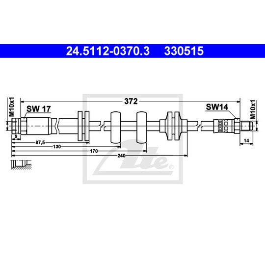 24.5112-0370.3 - Brake Hose 