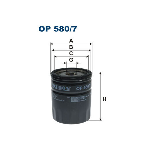 OP 580/7 - Oil filter 