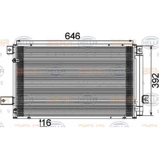 8FC 351 307-681 - Condenser, air conditioning 