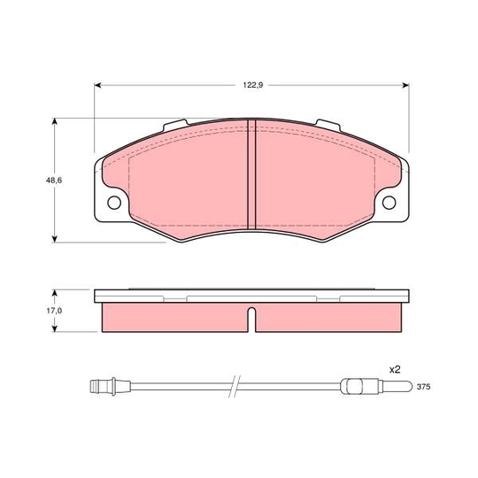 GDB903 - Brake Pad Set, disc brake 