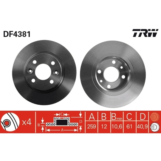 DF4381 - Brake Disc 