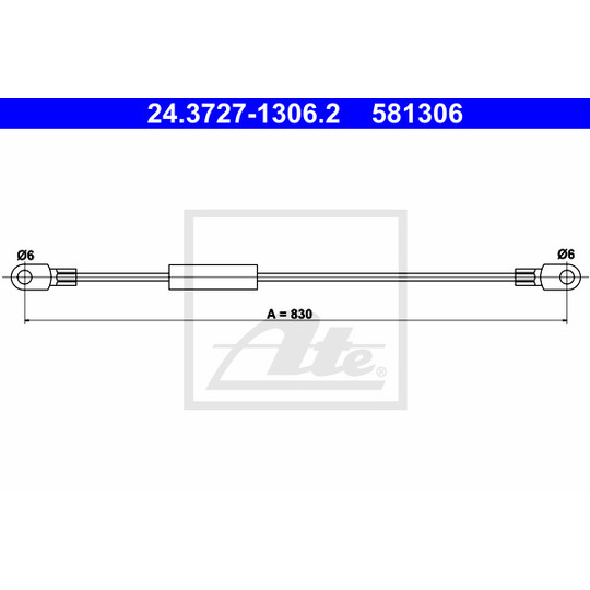 24.3727-1306.2 - Cable, parking brake 