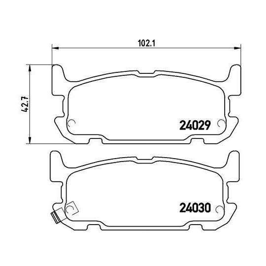 P 49 031 - Brake Pad Set, disc brake 