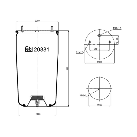 20881 - Boot, air suspension 