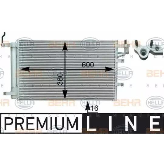 8FC 351 303-081 - Condenser, air conditioning 