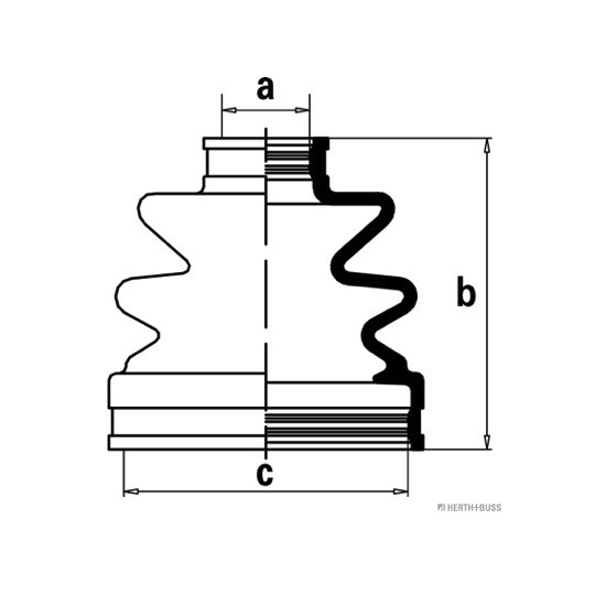 J2880503 - Bellow Set, drive shaft 