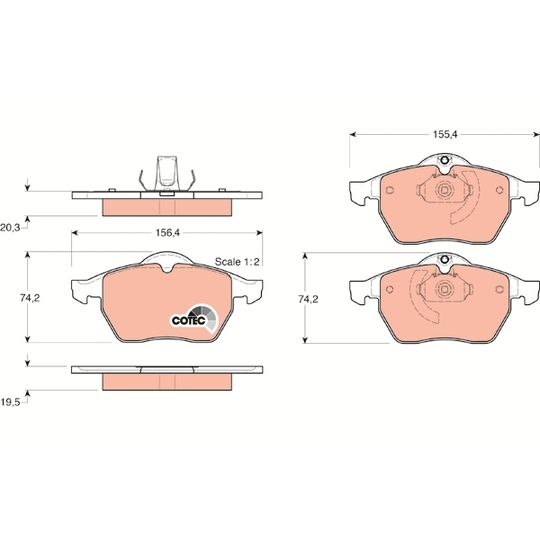 GDB1271 - Brake Pad Set, disc brake 