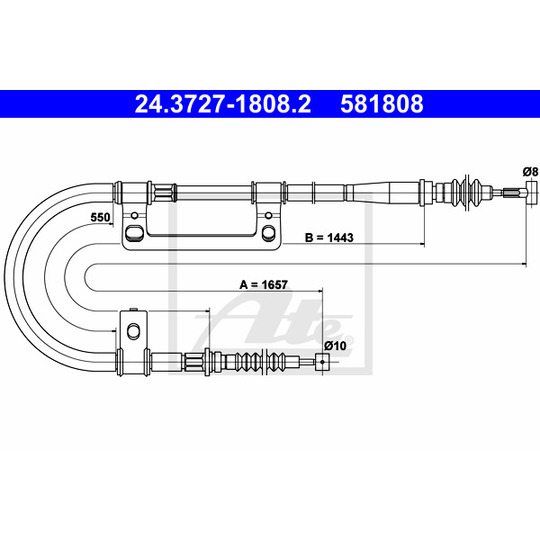 24.3727-1808.2 - Cable, parking brake 