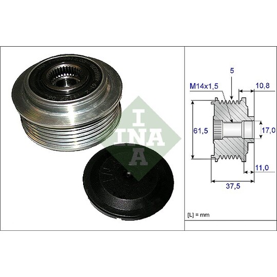 535 0107 10 - Alternator Freewheel Clutch 