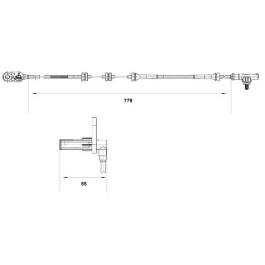 0 265 007 632 - Sensor, wheel speed 