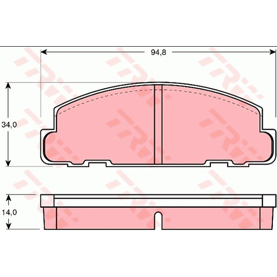 GDB888 - Brake Pad Set, disc brake 