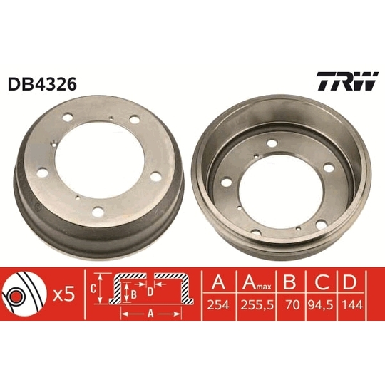 DB4326 - Brake Drum 