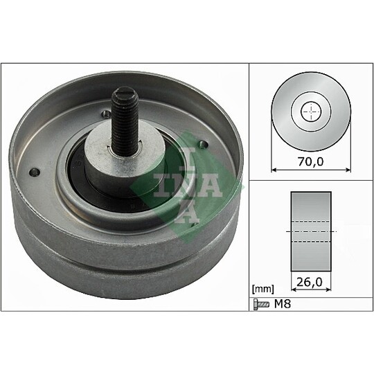 532 0524 10 - Deflection/Guide Pulley, v-ribbed belt 