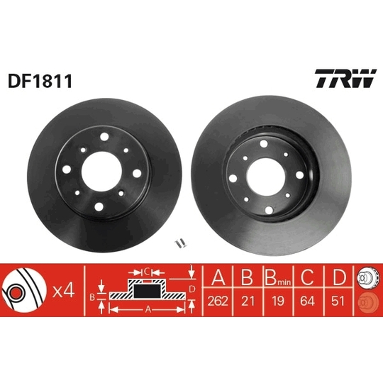 DF1811 - Brake Disc 