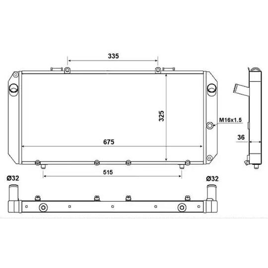 55434 - Radiator, engine cooling 