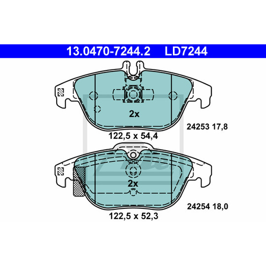 13.0470-7244.2 - Brake Pad Set, disc brake 