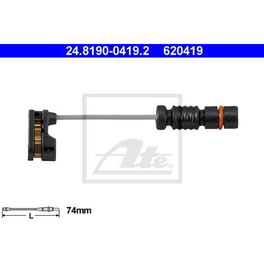 24.8190-0419.2 - Warning Contact, brake pad wear 