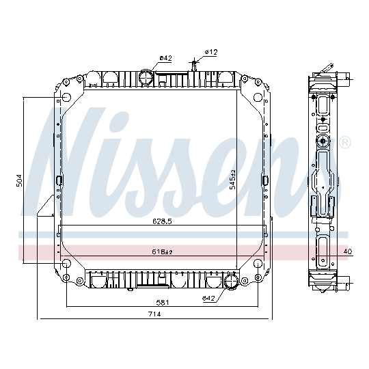 62563 - Radiator, engine cooling 