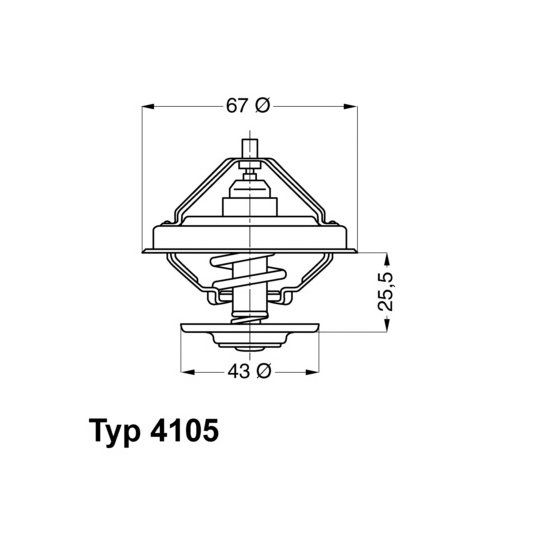 4105.65D - Thermostat, coolant 