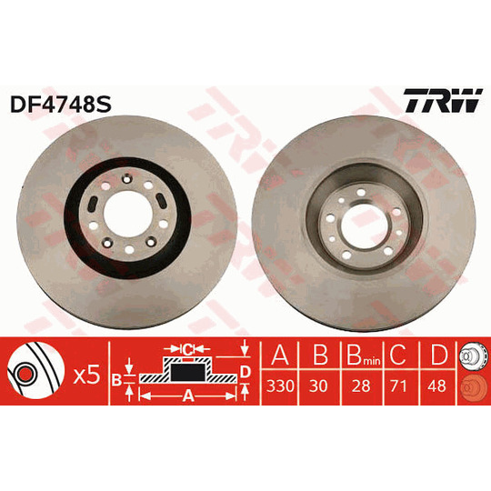 DF4748S - Brake Disc 