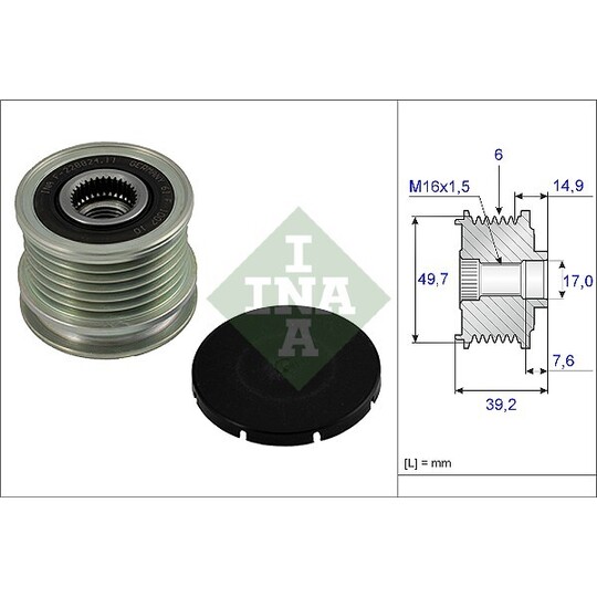 535 0015 10 - Alternator Freewheel Clutch 