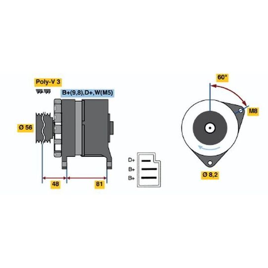 0 986 036 060 - Alternator 