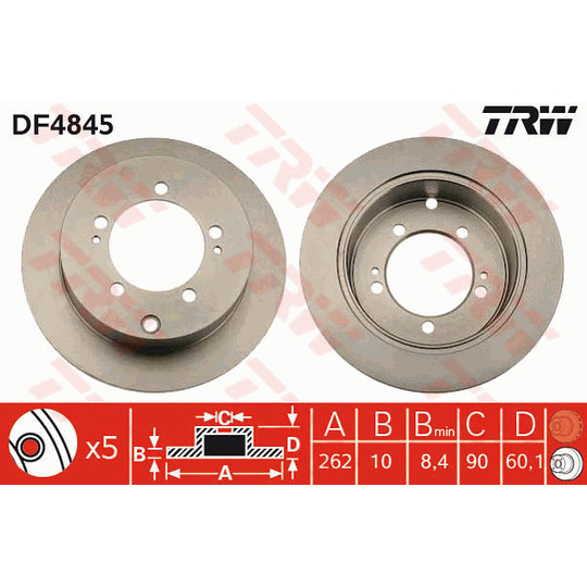 DF4845 - Brake Disc 
