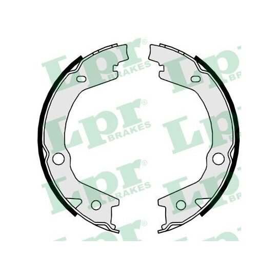 09800 - Brake Shoe Set, parking brake 