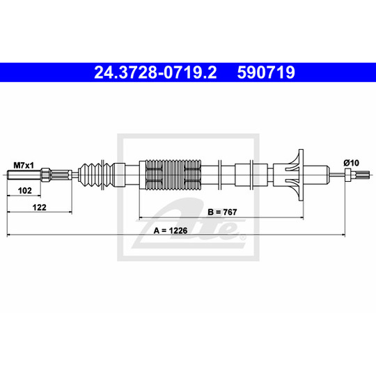 24.3728-0719.2 - Clutch Cable 