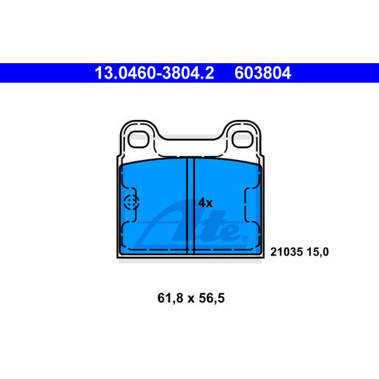 13.0460-3804.2 - Brake Pad Set, disc brake 