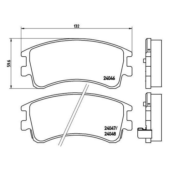 P 49 032 - Brake Pad Set, disc brake 