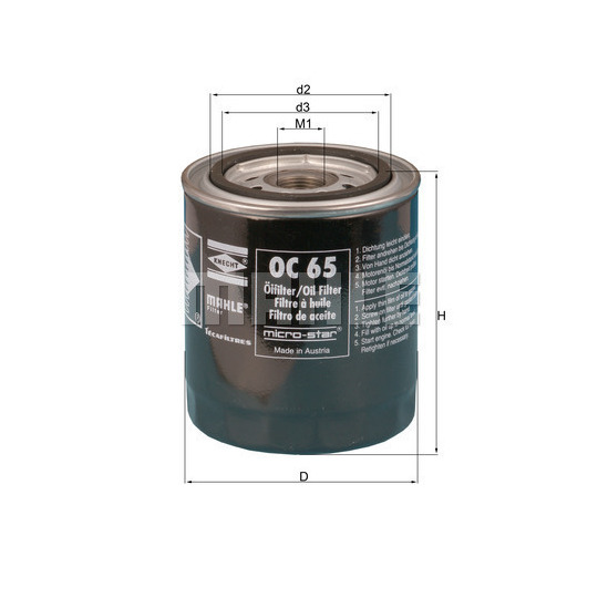 OC 65 - Oil filter 