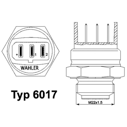 6017.85D - Temperature Switch, radiator fan 