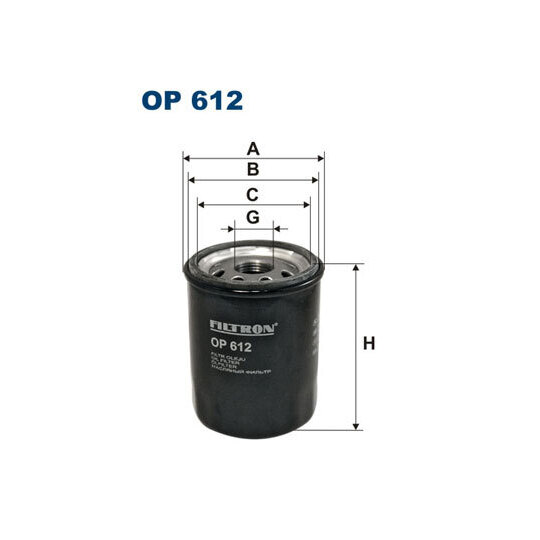 OP 612 - Oil filter 